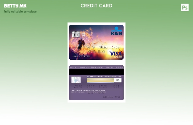 Модерен стил унгарски K&H виза шаблон класична картичка